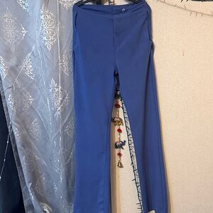 Blue High-Waisted Pants and pink pants